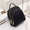 Women Nylon Multi-function Backpack 3 Layers Crossbody Bags Waterproof Handbags - Black