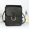 Women Faux Leather Mini Phone Purse 3 Layers Solid Casual Crossbody Bag - Black