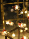 1 PC PVC LED Christmas Snow Man Santa Claus Decoration String Lights For Christmas Party - Snowman's head