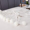 150x200cm Soft Manta de tiro de ganchillo de punto Manta de pila larga Pom Super Warm Bed Sofa Cover Decoración - blanco
