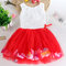 Fairy Petal Toddlers Girls Sleeveless Party Flower Princess Dresses For 1Y-5Y - Red