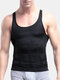 Men Sexy Slimming Tummy Body Shaper Bodybuilding Underwear Sport Vest Corset Shapewear Reducers Men - Black