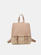 Women Plaited Detail Tote Bag Large Capacity Shoudler Bag - Khaki