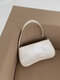 Women PU Alligator Shoulder Bag Handbag - White