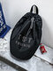 Men Nylon Fashion Wear-Resistant Large Capacity Backpack Basketball Bag - Black
