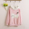 Cat Pattern Hooded Girls Kids Long Sleeve Sweatshirt For 3Y-11Y - Pink