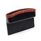 Leather Car Seat Storage Box Auto Seat Gap Pocket Organizer For Phone Card Cigarettes Storage - Brown
