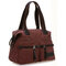 Ekphero Men Women Casual Canvas Multi-Pocket Portable Handbags Pillow  Crossbody Bag - Purple