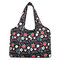 Women National Print Nylon Waterproof Large Capacity Handbag Shoulder Bag - Black