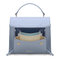 Women Flap Organ Handbag Casual Solid Crossbody Bag - Blue