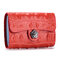 Women Solid Genuine Leather 26 Card Slot Wallet - Orange