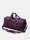 Damen Dacron Stoff Lässige Reisetasche mit großer Kapazität Nass- und Trockentrennung Design Umhängetasche - lila