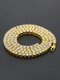Hip Hop Full Rhinestone Claw Chain Rhinestone Inlaid Necklace - Gold