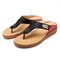Summer Casual Beach Splicing Flip Flops Soft Sandals for Women - Black
