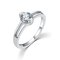 Elegant Couple Finger Rings Alloy Zircon Hollow Round Rings Finger Jewelry for Women Men - 3#