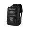 Faux Leather Laptop Bag Backpack Shoulder Bag For Men - Black