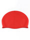 Silicone Waterproof Solid Color Swimming Cap For Adult - Red