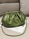 Women Solid Pouch Crossbody Bag - Green