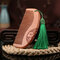 Wooden Comb Double-Sided Carving Peach Wood Comb Tassel Nanmu Mahogany Massage Hair Scalp Hair Care - Green