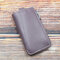 Men Retro Genuine Leather Multi-function 6 Key Holder Purse Solid Card Holder - Purple