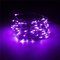3M 4.5 V 30 LED Batterie Mini fil argenté guirlande lumineuse multicolore décor de fête de noël - Violet