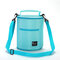 新しいカチオン性ショルダーバケットアイスバッグランチボックス防水断熱バッグ厚みのある鮮度ランチバッグランチバッグ - 青い