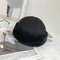 Men's Women's Suede Brimless Hat Warm Skull Caps Multi-color Hats - Black