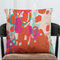 Colorful Scrawl Pattern Cotton Linen Square Cushion Cover Throw Pillow Case Sofa Home Decor - D