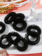 9 Pcs/Set Trendy Simple Gradient Color Telephone Wire Shape Silicone Elastic Hair Cord Hair Accessories - #07