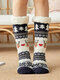 Women Christmas Santa Claus Elk Sock Plus Velvet Sleep Socks Casual Floor Socks - #03