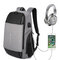 Men Large Capacity Outdoor Bag USB Charge Backpack - Grey