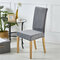 Plush Plaid Elastic Chair Cove Spandex Elastic Dining Chair Protective Case Soft Plush Chair Cover - Silver Grey