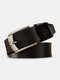 JASSY 105-125cm Men's Retro Business Casual PU Faux Leather Pin Buckle Belt - Coffee