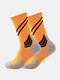 Men Cotton Contrast Color Letters Pattern Sports Socks Breathable Non-slip Socks - Orange