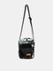 Unisexual Nylon Fabric Casual Light Weight Phone Bag Portable Waterproof Crossbody Bag - Green