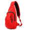 Men Women Nylon Leisure Chest Back Pack Outdoor Hiking Sport Crossbody Bags - Red