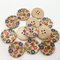 100Pcs 25mm Wooden Round Painted Buttons Knitting Sewing DIY Materials - #4
