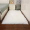 120x60cm Faux Wool Plush Rug Soft Shaggy Carpet Home Floor Area Mat Decoration - White