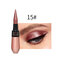 15 couleurs Bâton de fard à paupières scintillant Étanche Glitter Eye Shadow Longue durée Soft Eyeliner Maquillage - 15
