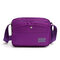 Women Nylon Waterproof Crossbody Bags Solid Multi-slot Shoulder Bags - Purple 2