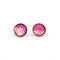 Trendy Stereoscopic Fish Scale Polarized Light Stud Earrings Metal Round Gemstone Earrings - #1