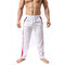 Mens Home Trousers  Casual Running Drawstring Sports Cotton Pants - White