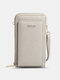 Women 6.5 inch Touch Screen Crossbody Phone Bag Faux Leather Large Capacity Multi-Pocket Waterproof Clutch Bag - Gray