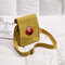 New Japanese Personality Fries Bag Canvas Handbags Cartoon Sesame Street Judi Shoulder Messenger Bag - Yellow