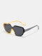 Men Fashion Casual Outdoor UV Protection Metal Rivet Colorblock Half Frame Sunglasses - Gray