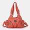 Women Vintage Multi-pocket Hardware Anti-theft Crossbody Bag Shoulder Bag - #01