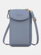 Women Multi-card Slots 6.5 Inch Phone Bag Crossbody Bag Shoulder Bag - Blue