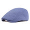  Cap Male And Female Beret Literary Youth Simple Hat Hat Men's Forward Cap - Blue