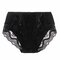 Plus Size Hip Lifting Lace Breathable Full Hip Mid Rise Panties - Black