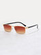 Unisex Resin Small Frame Square Frame Tinted Lens Travel Driving UV Protection Sunglasses - Brown